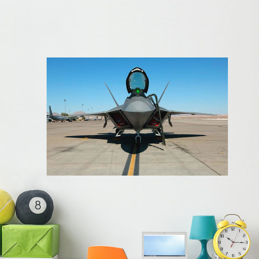 F A-22 Raptor Sits Wall Decal