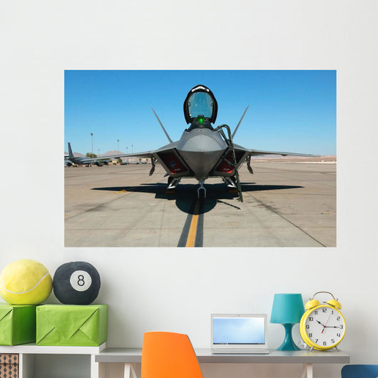 F A-22 Raptor Sits Wall Decal