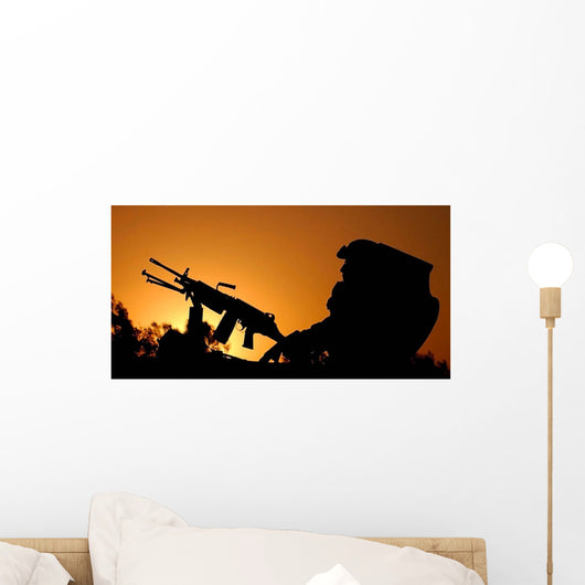 Traffic Ceases Iraq Border Wall Decal