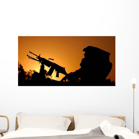 Traffic Ceases Iraq Border Wall Decal