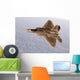 F-22a Raptor Aggressively Banks Wall Decal