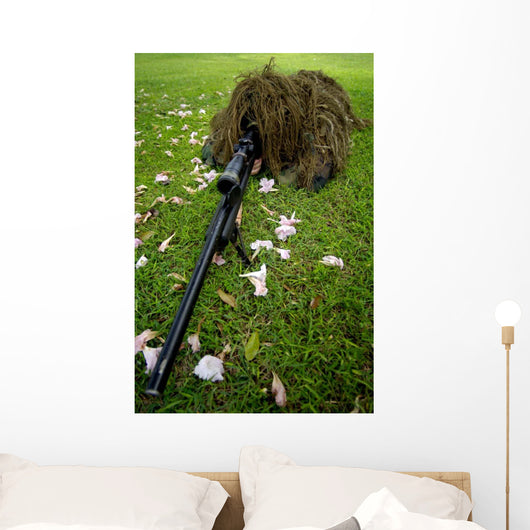Soldier Practices Sniper Tactics Wall Decal