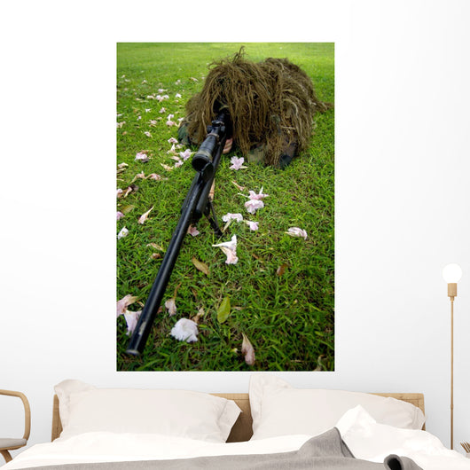 Soldier Practices Sniper Tactics Wall Decal