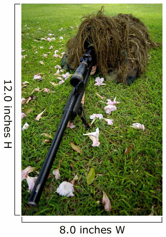 Soldier Practices Sniper Tactics Wall Decal