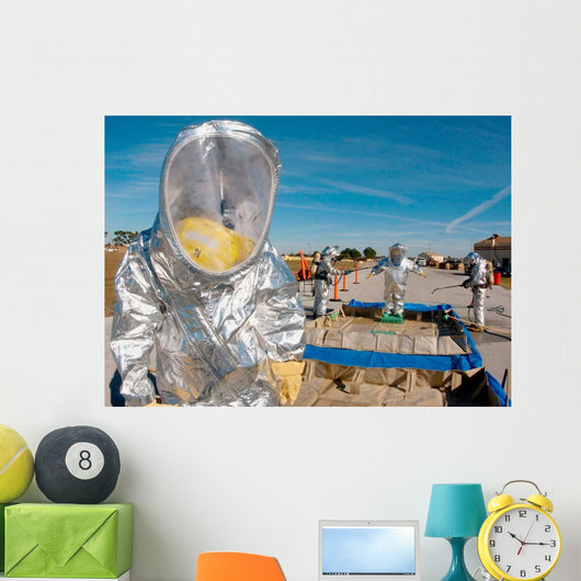 Airman Waits to Process Wall Decal