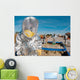Airman Waits to Process Wall Decal