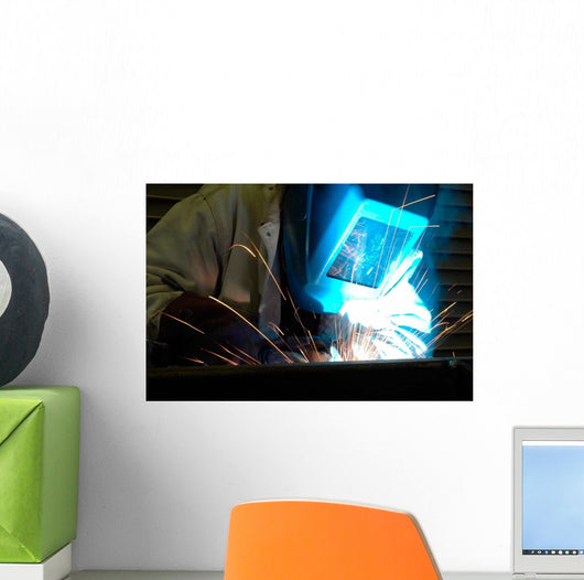 Technician Welds Metal Together Wall Decal