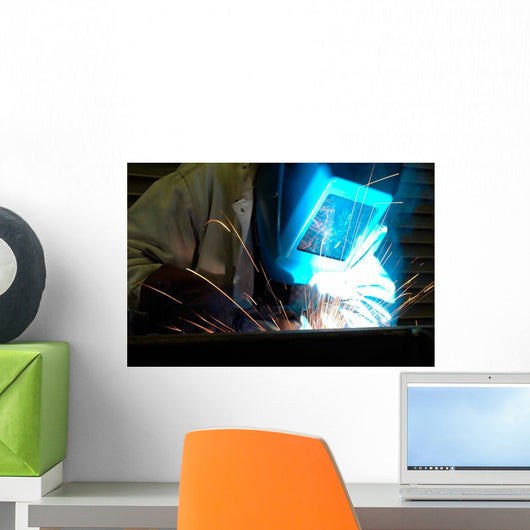 Technician Welds Metal Together Wall Decal