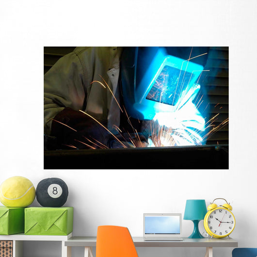 Technician Welds Metal Together Wall Decal