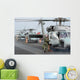 Helicopter Crews Change out Wall Decal