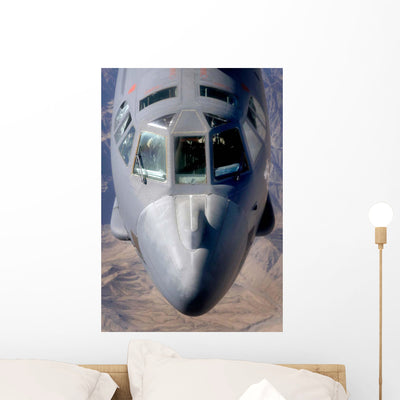 B-52 Stratofortress Bomber Refuels Wall Decal shown on a wall