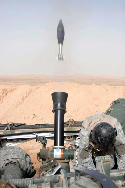 Mortar Is Fired from Wall Decal