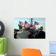 Family Members Wave Flags Wall Decal