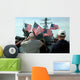 Family Members Wave Flags Wall Decal