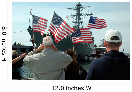 Family Members Wave Flags Wall Decal