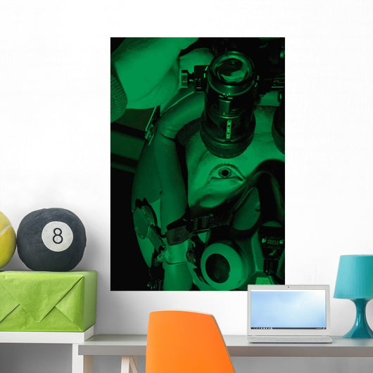 Captain Tests His Night Wall Decal