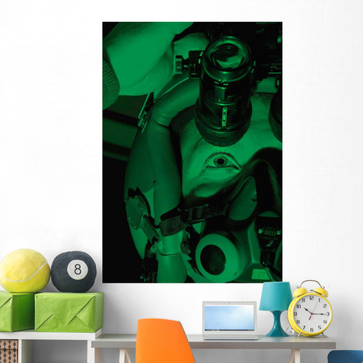 Captain Tests His Night Wall Decal