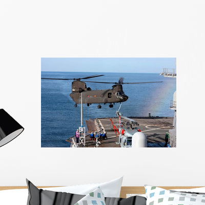 Army Ch-47 Chinook Pulls Wall Decal shown on a wall