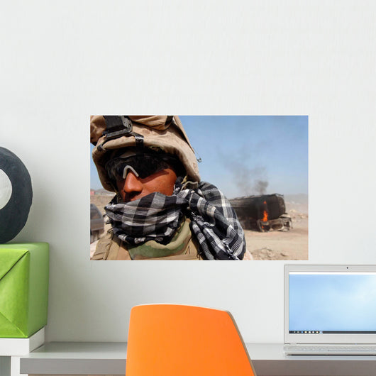 Us Marines Set Security at Wall Decal
