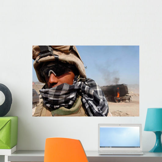 Us Marines Set Security at Wall Decal
