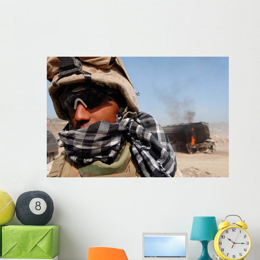 Us Marines Set Security at Wall Decal
