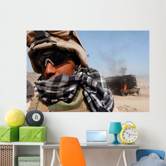Us Marines Set Security at Wall Decal