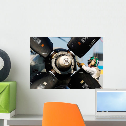Sailor Performs Maintenance Propeller Wall Decal