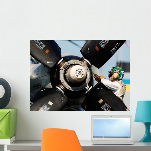 Sailor Performs Maintenance Propeller Wall Decal