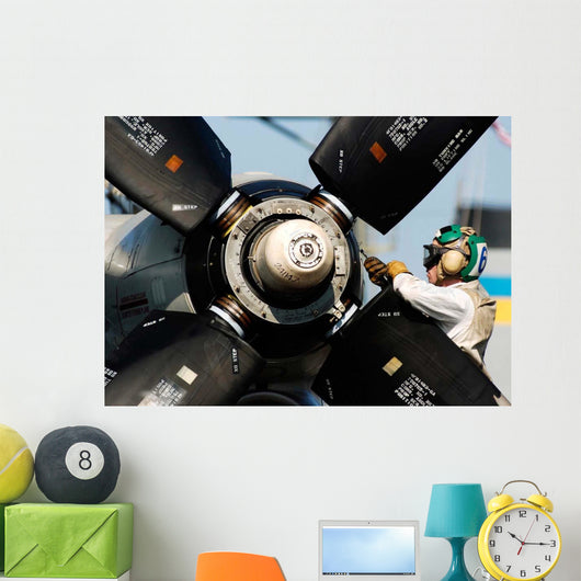 Sailor Performs Maintenance Propeller Wall Decal