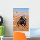 Soldier Patrols along Riverbed Wall Decal