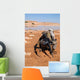 Soldier Patrols along Riverbed Wall Decal