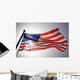 American Flag Flies Prominently Wall Decal