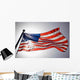 American Flag Flies Prominently Wall Decal