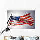American Flag Flies Prominently Wall Decal