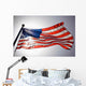 American Flag Flies Prominently Wall Decal