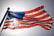 American Flag Flies Prominently Wall Decal