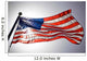 American Flag Flies Prominently Wall Decal