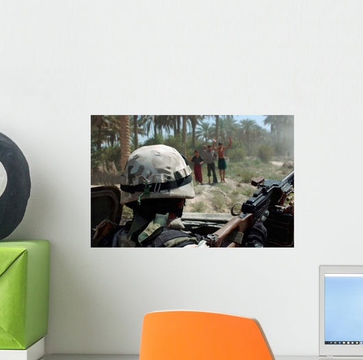 Local Iraqi Children Wave Wall Decal
