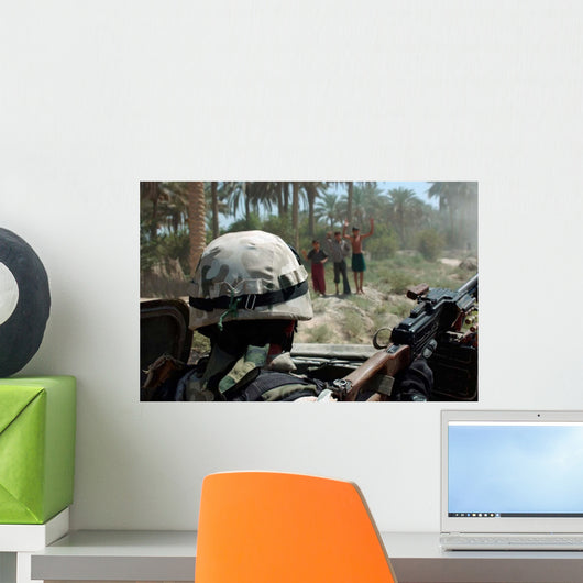 Local Iraqi Children Wave Wall Decal