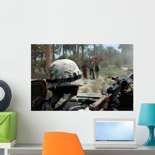 Local Iraqi Children Wave Wall Decal