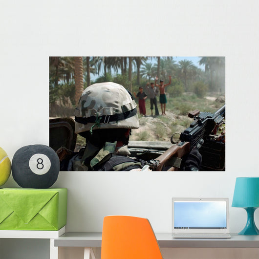 Local Iraqi Children Wave Wall Decal
