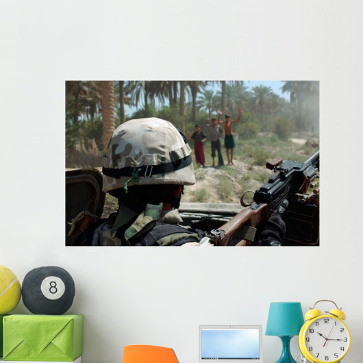 Local Iraqi Children Wave Wall Decal