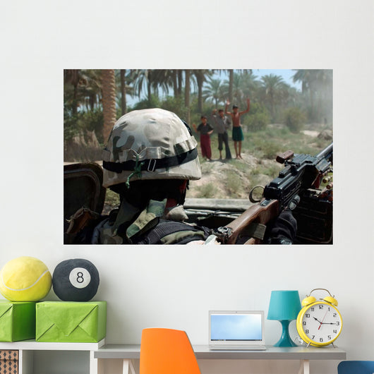 Local Iraqi Children Wave Wall Decal