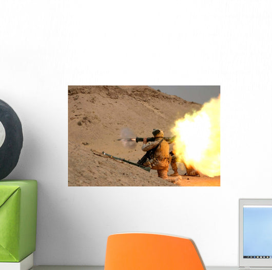 Us Marine Fires M136 Wall Decal