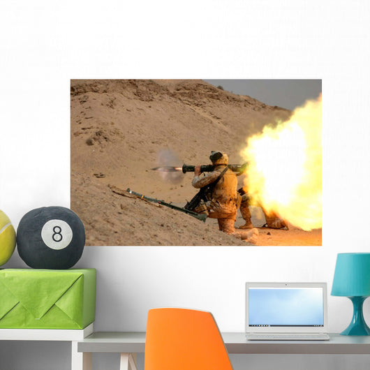 Us Marine Fires M136 Wall Decal