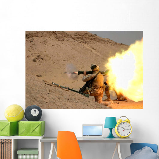 Us Marine Fires M136 Wall Decal