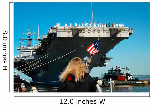 Sailors aboard Aircraft Carrier Wall Decal