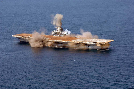 Ex-Oriskany Decommissioned Aircraft Carrier Wall Decal Design 2