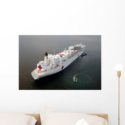 Military Sealift Command Hospital Wall Decal Design 1 shown on a wall