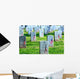 American Flags Placed Front Wall Decal
